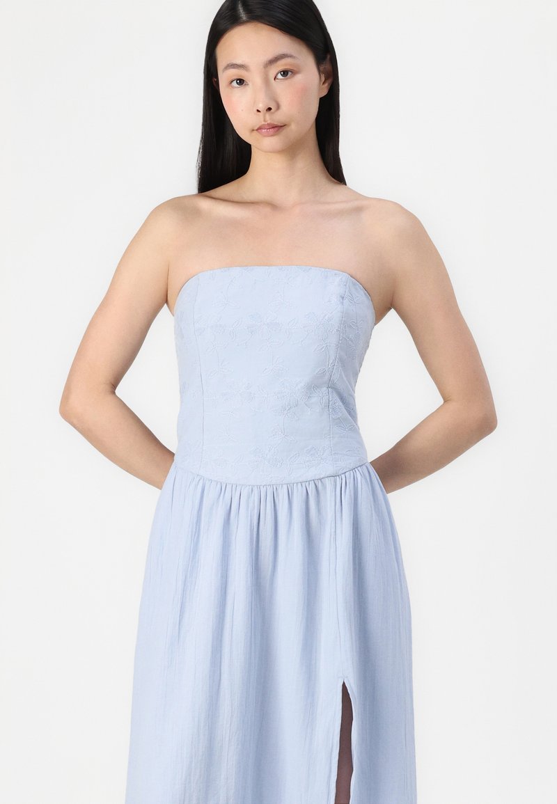 sachin and babi light blue dress Hollister Strapless Smocked Bodice Mini Dress at Hamilton Place in  Chattanooga, TN main image 0