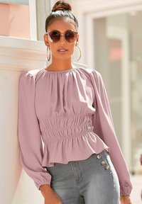 LASCANA LANGARM - Camicetta - mauve