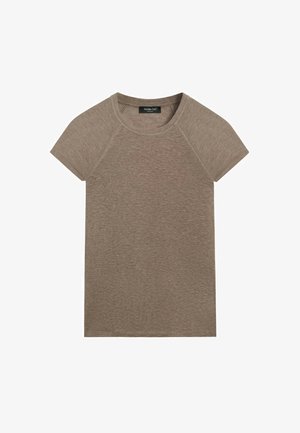 Massimo Dutti, SHORT SLEEVE RAGLAN T-SHIRT - T-shirt basic - brown
