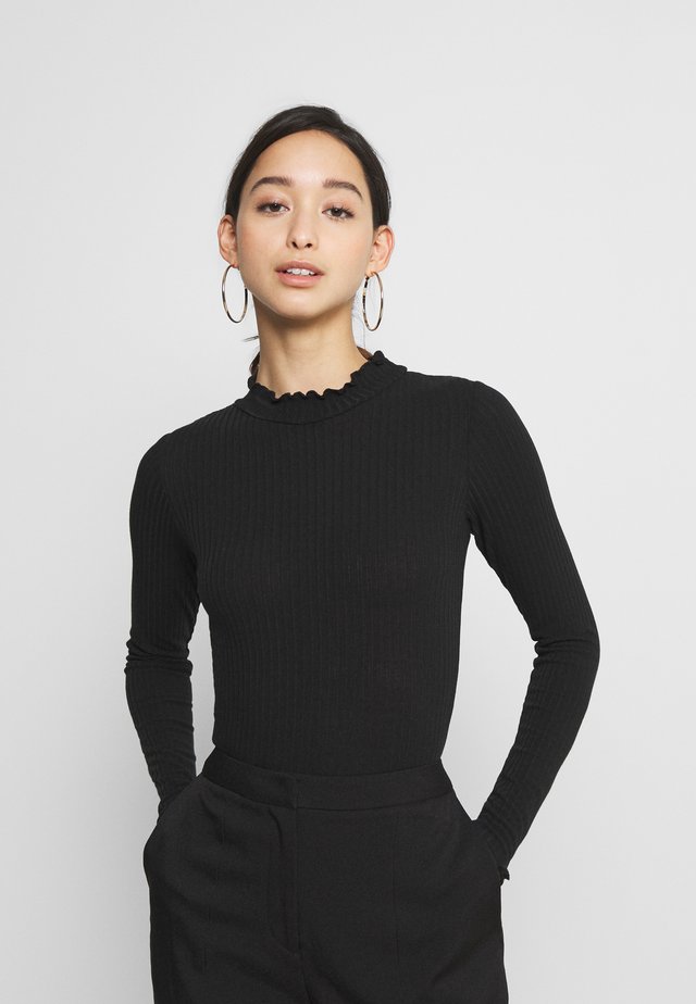 TURTLE NECK BODY - Langarmshirt - black