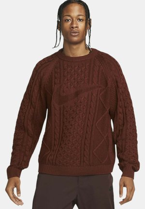 CABLE LS - Stickad tröja - chocolate