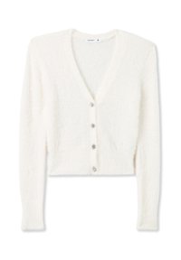 CON BOTTONI GIOIELLO - Cardigan - bianco lana