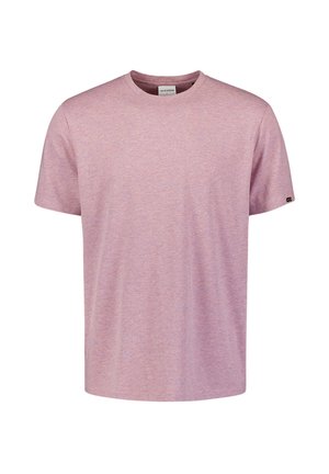 Lichtroze korte mouwen t-shirt, met ronde hals ontwerp, zacht stof met een gestructureerde uitstraling. Bevat een klein logo op de linkermouw.