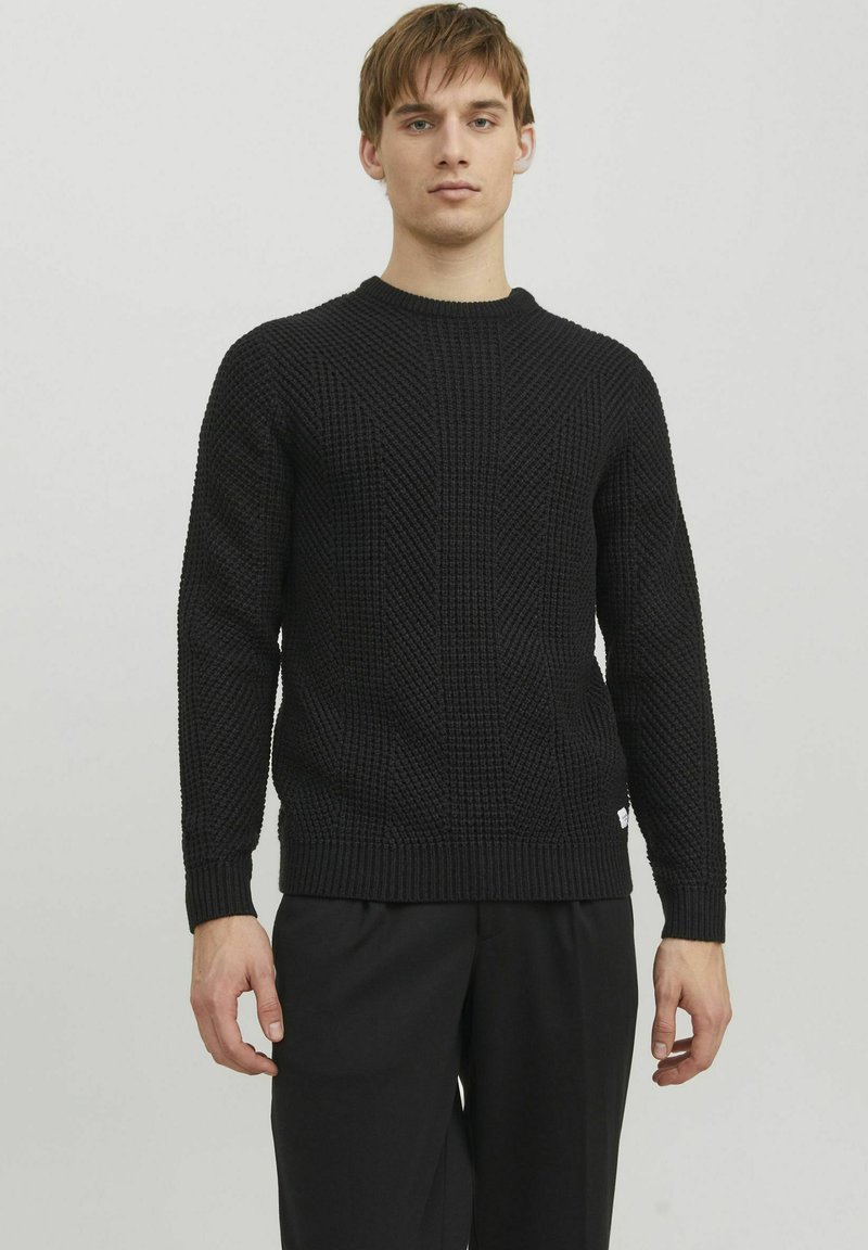 Pull Col Rond Jack & Jones Pour Homme - Tricot Léger, Finition Lacets, Doublure Maille Polyester