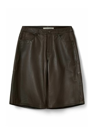 VOKESW - Leren broek - dark brown