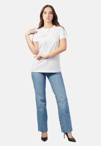 Armani Exchange CON STRASS - T-shirt con stampa - bianco