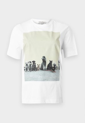 MUNTHE, NYLA - Trükipildiga T-särk - white