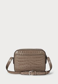 Lauren Ralph Lauren CROC EMBOSSED MEDIUM MARCY CAMERA BAG - Borsa a tracolla - taupe brown