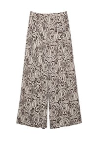 FLOWING PRINTED PALAZZO - Hlače - dark brown