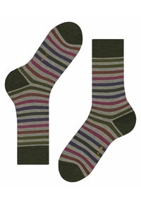 FALKE TINTED STRIPE - Socken - moon mist