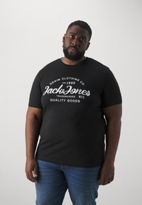 Jack & Jones - JJFOREST TEE CREW NECK - Print T-shirt - black Thumbnail Image 1