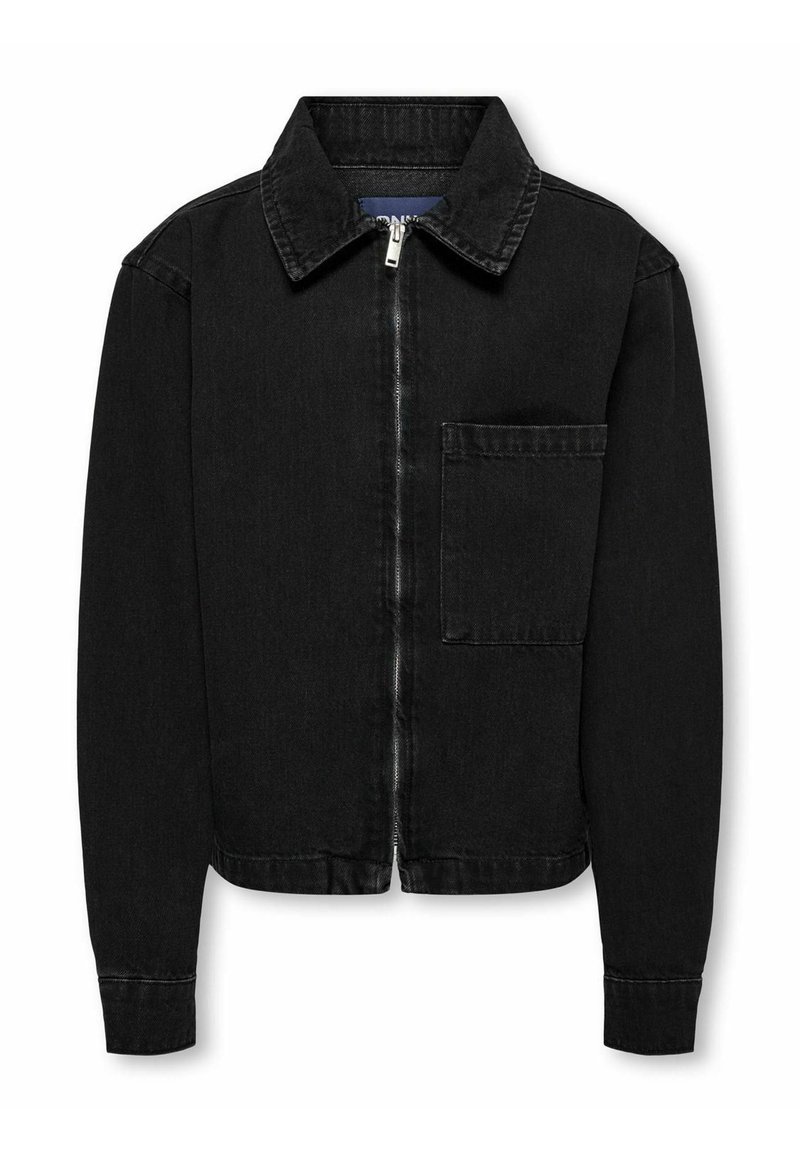 ONLY & SONS junior Spijkerjas donkergrijs gemêleerd ONLY & SONS junior Spijkerjas donkergrijs gemêleerd