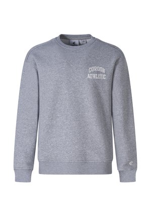 Grauer Sweatshirt aus Baumwollmischung, mit Rundhalsausschnitt, gerippten Bündchen und dem Text "CORDON ATHLETIC" auf der oberen linken Brust.