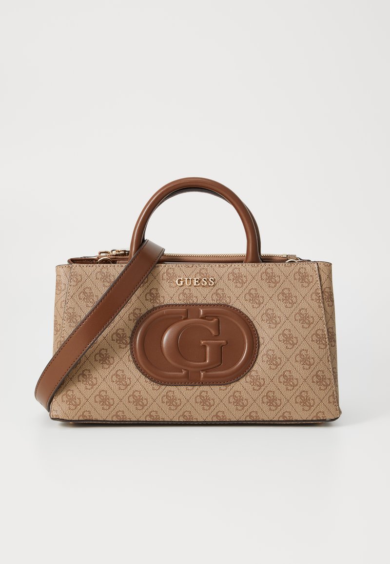 Guess MIETTA SOCIETY SATCHEL - Handtas - latte/brown
