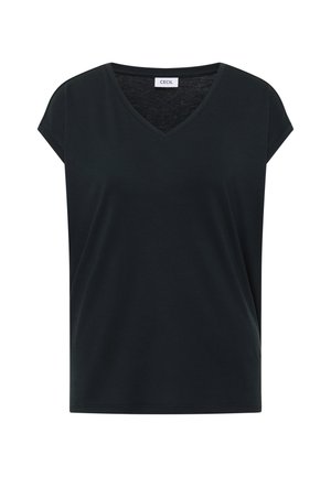 Cecil, DROP-SHOULDER SHIRT WITH V-NECK - Camiseta básica - palm breeze green