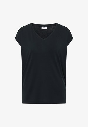 Cecil, DROP-SHOULDER SHIRT WITH V-NECK - Camiseta básica - palm breeze green