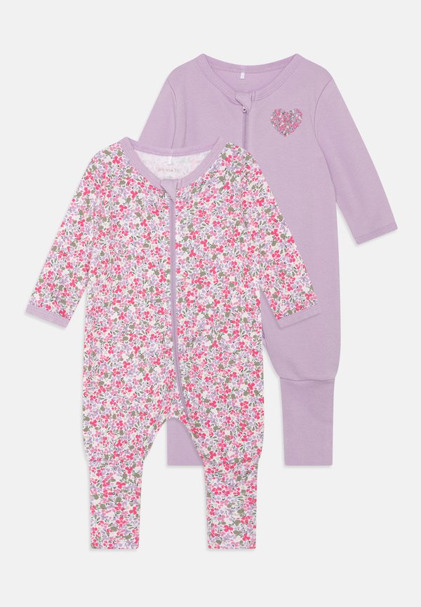 NBFNIGHTSUIT ZIP PETIT FLOWER 2 PACK - Pyjamas - pastel lilac