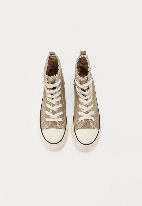 High-top trainers - beige denim3
