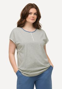 Ulla Popken Pyjamashirt - light gray-mottled