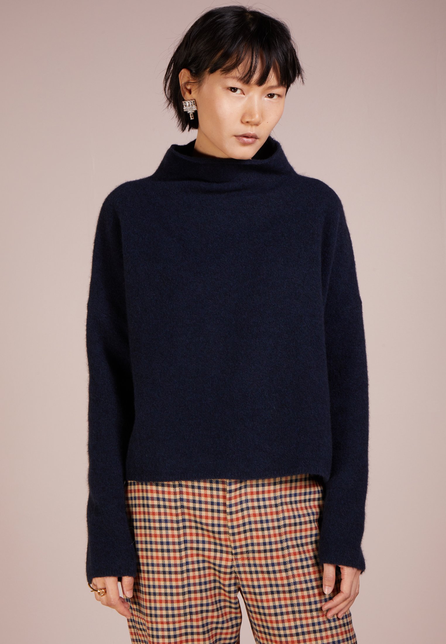 MIKA FUNNEL NECK - Jumper - navy 