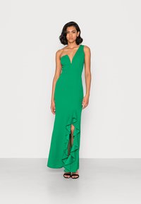 WAL G. SOYA ONE SHOULDER RUFFLE MAXI DRESS - Roupa de cerimónia - leaf green