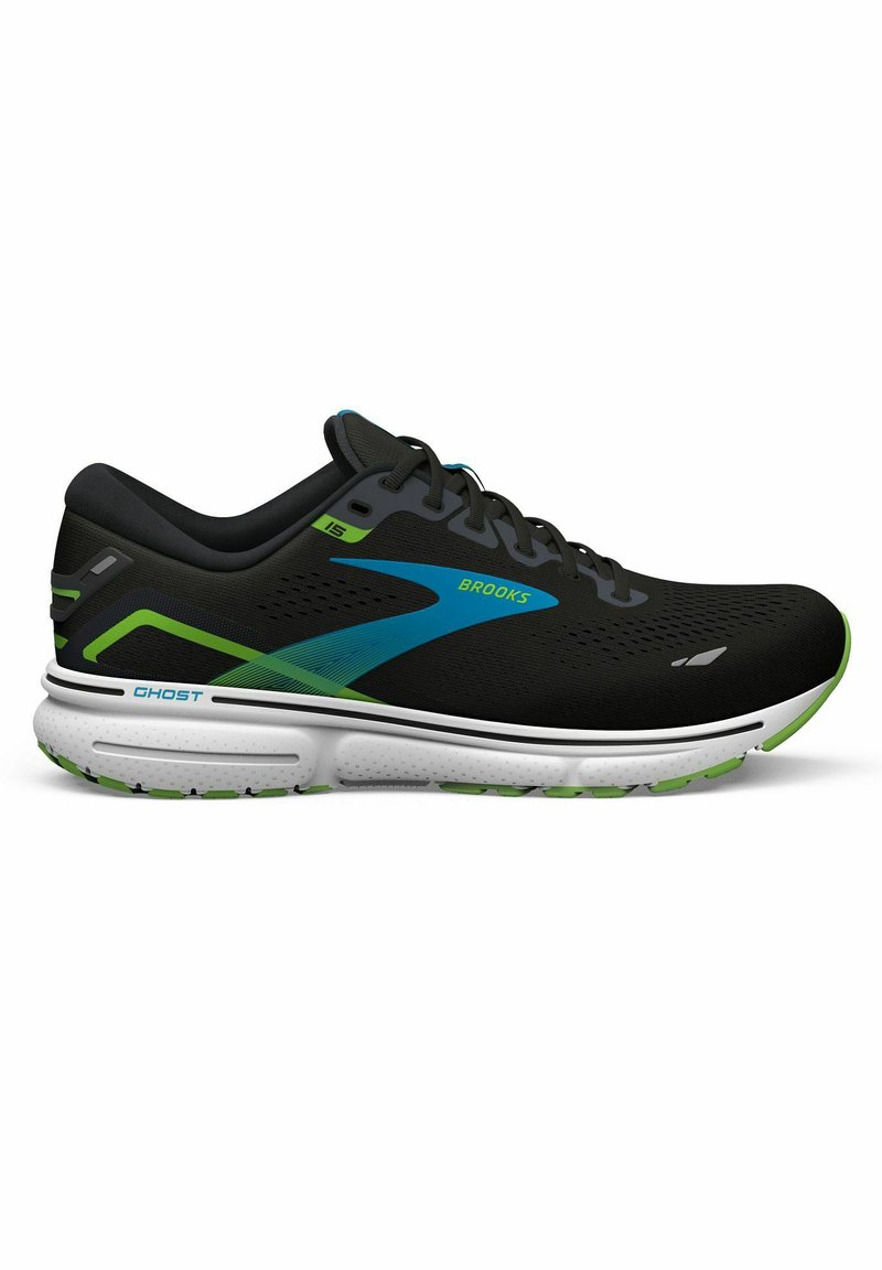 Brooks GHOST 15 Laufschuh Neutral black hawaiian/ocean green