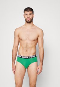 Puma BASIC BRIEF 2 PACK - Slip - black/green