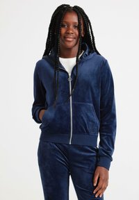 Lindex VELOUR JACKET - Sweatjacke - navy