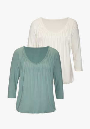 3/4-ARM 2 PACK - T-shirt à manches longues - mint, creme