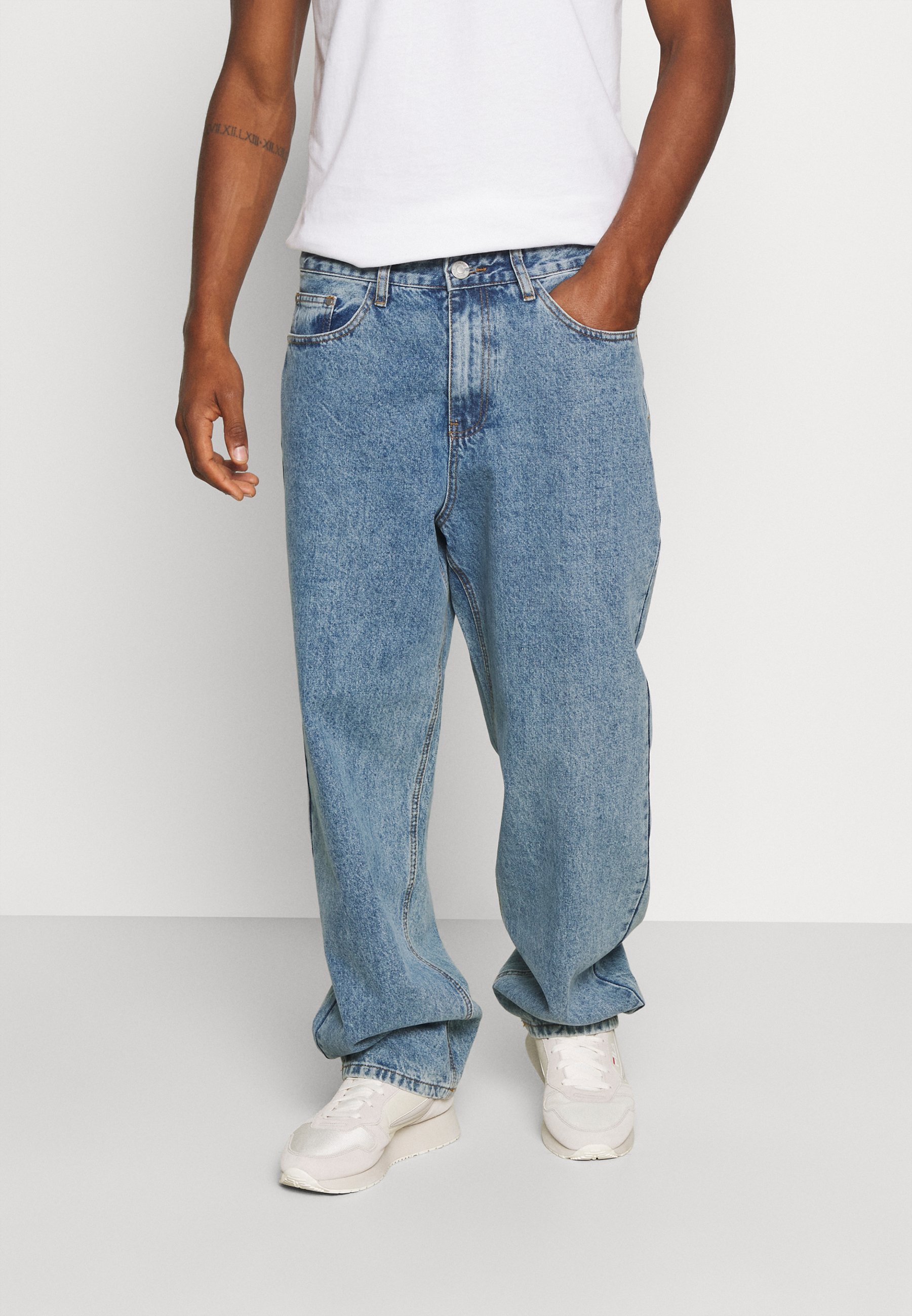 Mennace EVIAN VINTAGE WASH - Relaxed fit jeans - blue - Zalando.co.uk