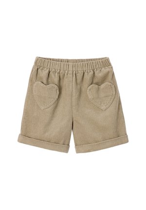 Vertbaudet, VERTBAUDET CORDUROY SHORTS WITH HEART POCKETS, EASY TO SLIP ON, FOR GIRLS - Shorts - khaki