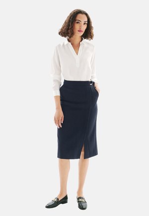 FRENCH BRAND FASHION ELEGANT MODERN JOSARIO - Kietaisuhame - bleu marine