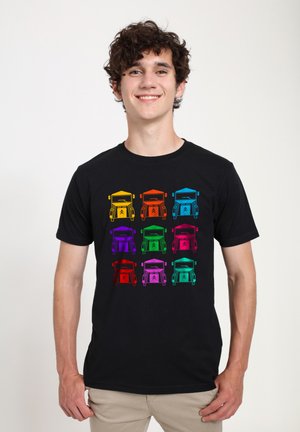 CITROEN VINTAGE TYPE H VAN COLOUR PATTERN - Print T-shirt - black