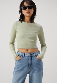 Even&Odd Petite 3 PACK - Long sleeved top - black/white/light green