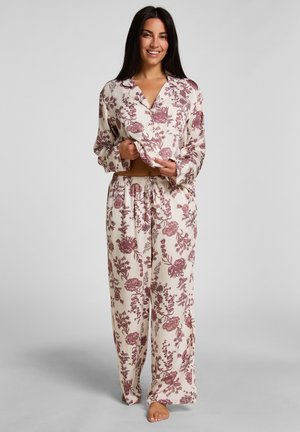 Hunkemöller, HUNKEMÖLLER PANTS WOVEN PRINT - Pyjama bottoms - beige