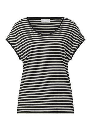 Street One Studio, DROPPED SHOULDER SHIRT MIT STREIFEN - T-shirt print - black