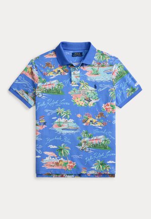 CUSTOM SLIM POLO BEAR MESH POLO SHIRT - Polo - blue