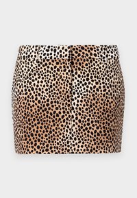 CHEETAH MINI  - Mini skirt - bone