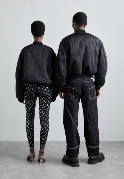 MARINE SERRE RECYCLED MOIRE BOMBER JACKET UNISEX - Geacă bomber - black