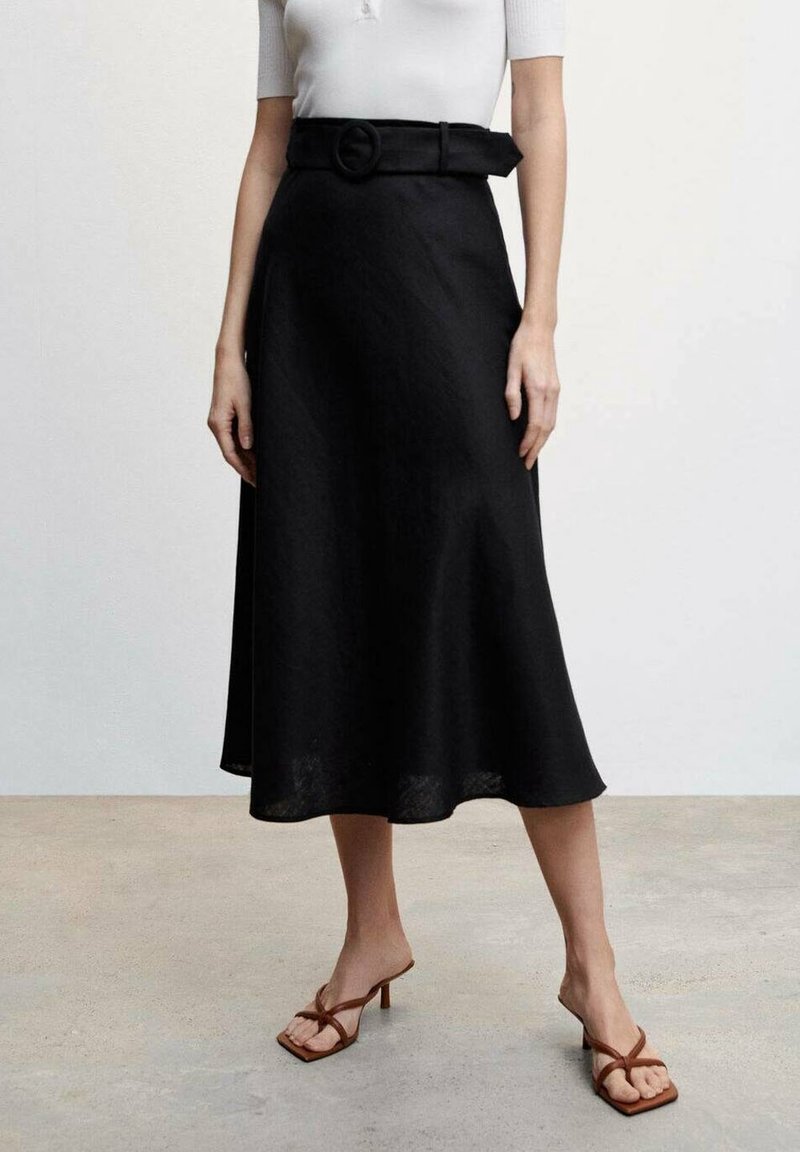 Mango A-lijn rok - black