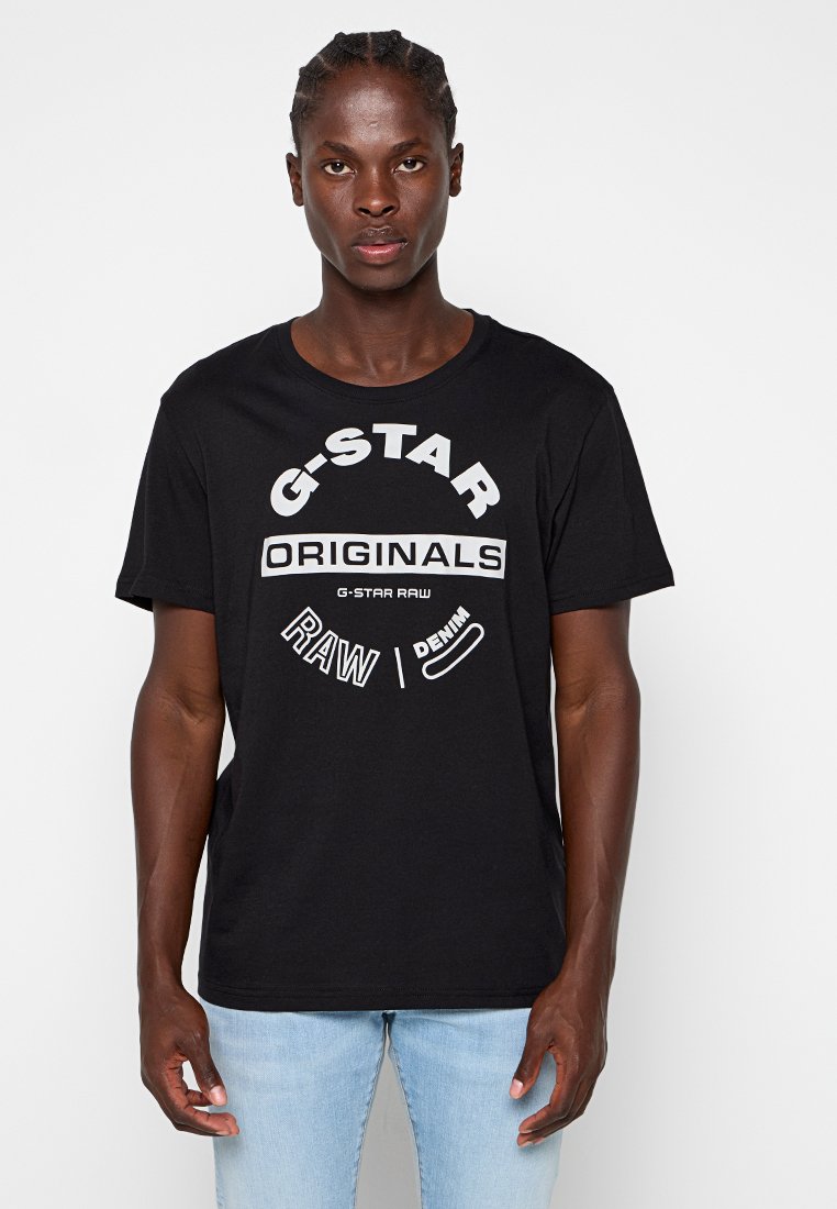 G-Star T-shirt print zwart