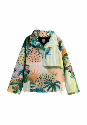 PRINTED BORG - Polárpulóver - orange tropical scene