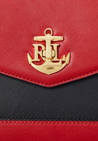 Lauren Ralph Lauren TWO TONE LEATHER MEDIUM FARRAH SATCHEL - Rokassoma - black/festive red
