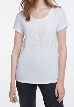 T-shirt med print - white