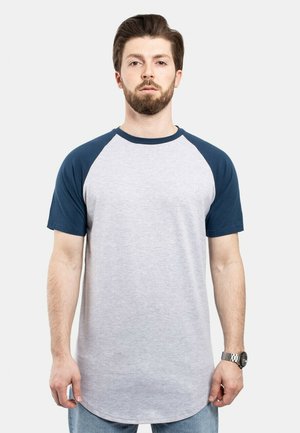 ROUND BASEBALL KURZARM - Marškinėliai su spaudiniu - grey/navy blue