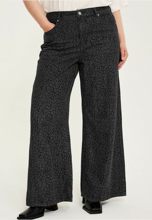 HIGH WAIST - Flared jeans - grey