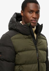 Superdry PUFFER - Winter jacket - black colourblock