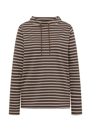 Cecil, LANGARM SHIRT MIT FUNNEL NECK UND STREIFEN - T-shirt à manches longues - urban taupe
