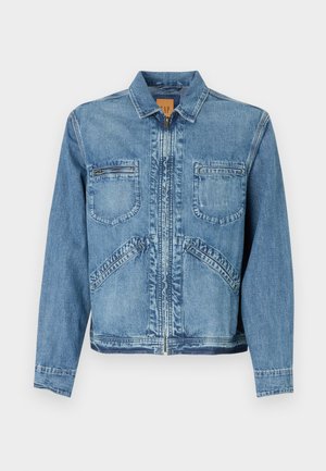 GAP ZIP FRONT SHIRT  - Jeansjacke - medium indigo