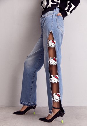 HELLO KITTY MENFIT PANTS - Široke kavbojke - new light blue